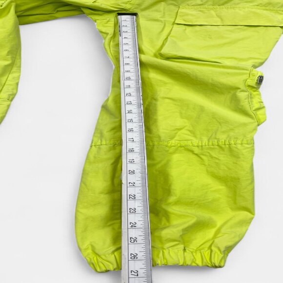 TNA Aritzia Cargo Pants Relaxed Mid Rise Adjustable Neon Green Women's Small - Picture 9 of 12